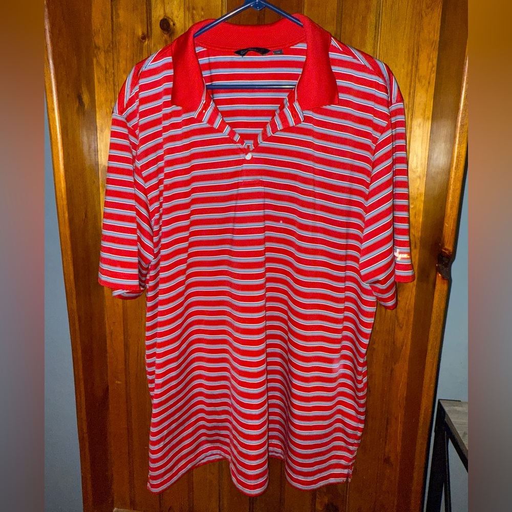 Walter Hagen‎ red blue stripe golf polo size 2XL
